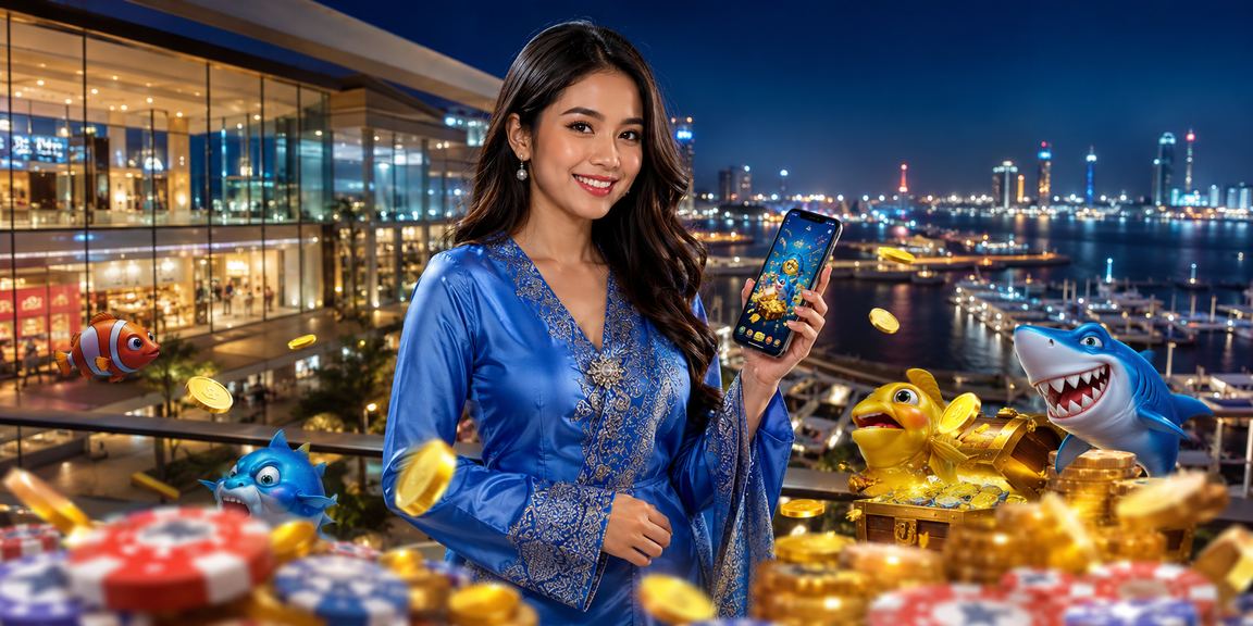 A Malaysian woman in baju kurung comfortably using a digital entertainment platform